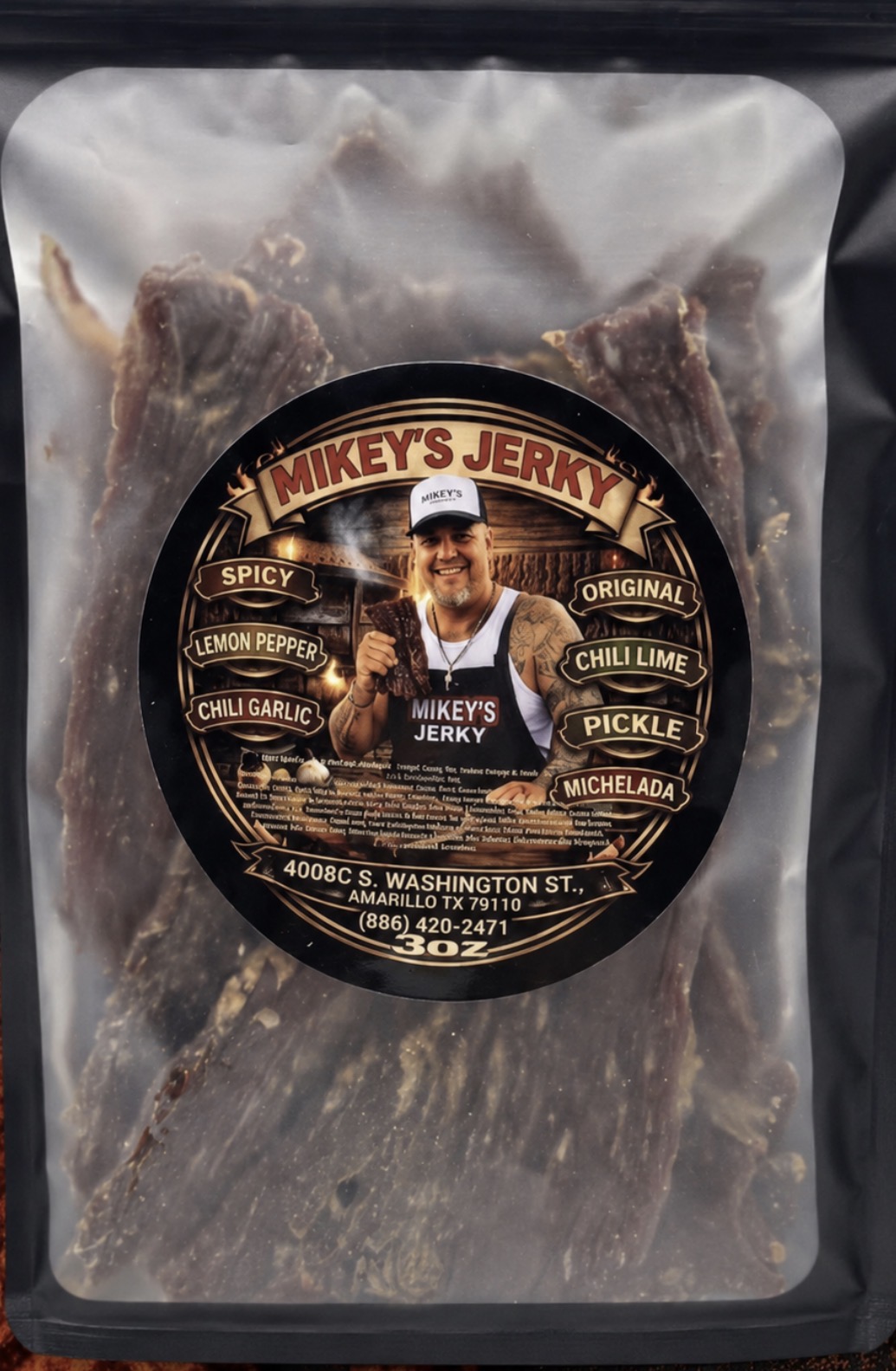 Mikey's Jerky Original bag